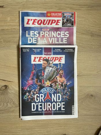 Lot L’équipe Collector 2 Juin + Hors série 4 Juin PSG Ligue des Champions