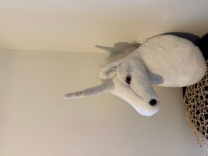 Peluche trophée tête de licorne - photo numéro 6