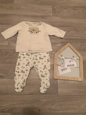 Pyjama deux pièces blanc