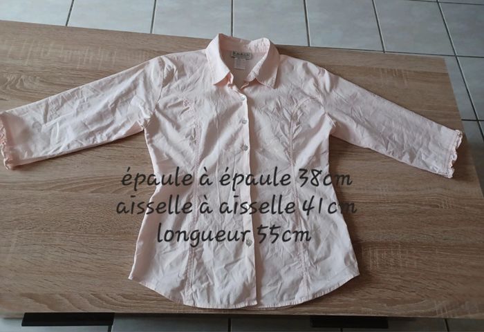 Chemise rose saumon 12/14 ans - photo numéro 3