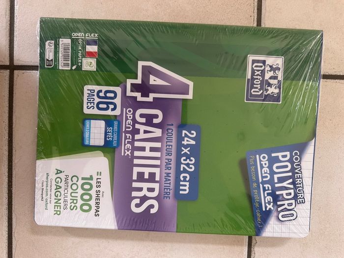 Lot de 4 cahiers Oxford