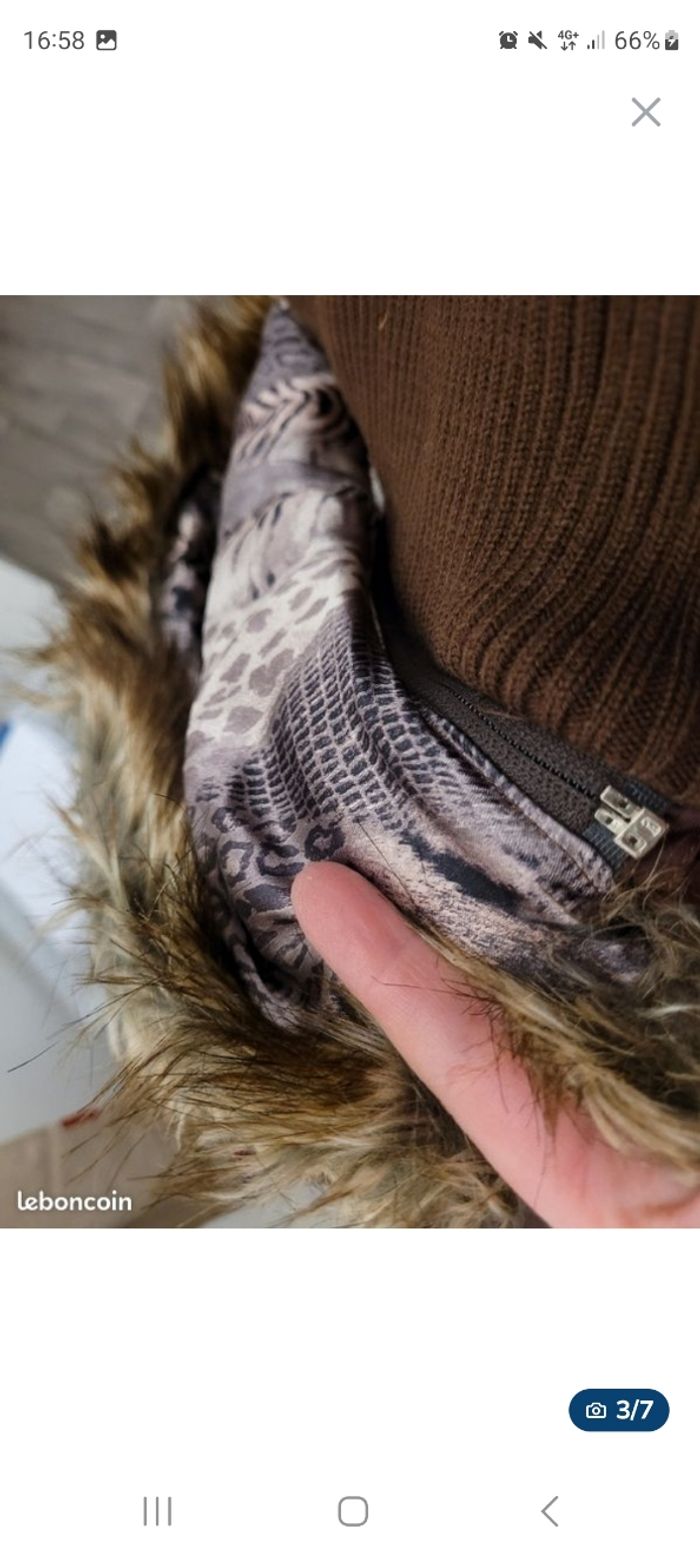 Doudoune courte marron-Taille S NEUVE - photo numéro 3