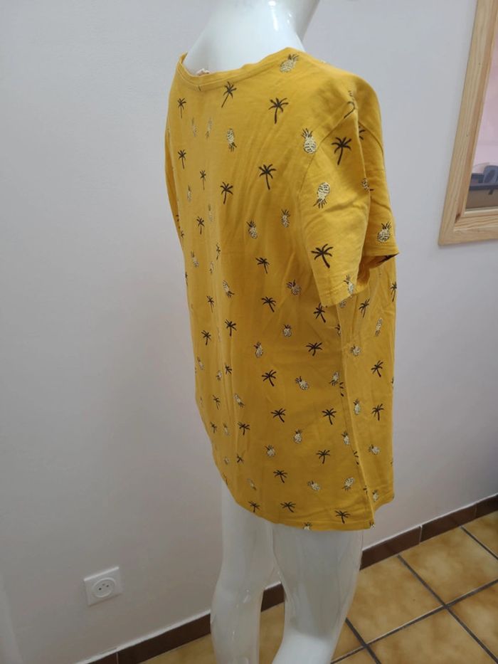 T shirt manches courtes Esprit jaune à motif taille L - photo numéro 8