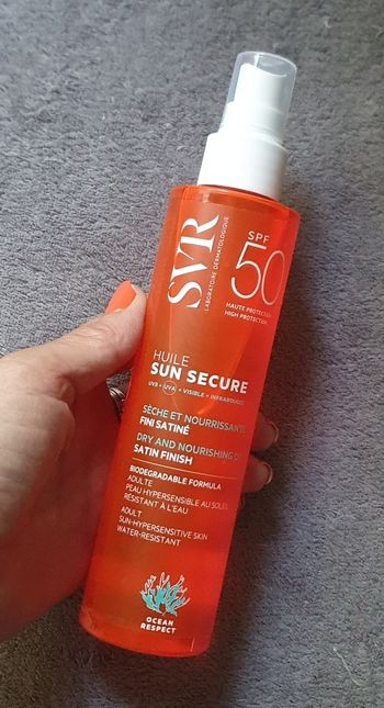 "Huile sèche Sun Secure SPF50 Haute Protection" - Nourrissante au fini satiné (200Ml) / SVR