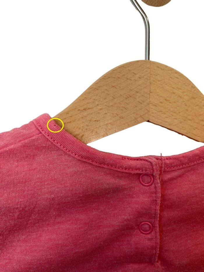 T-shirt rose à manches longues “Happy” - TAO 6 mois (68cm) - photo numéro 3