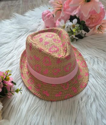 🌸 Chapeau motif cœur - Taille 52 🌸