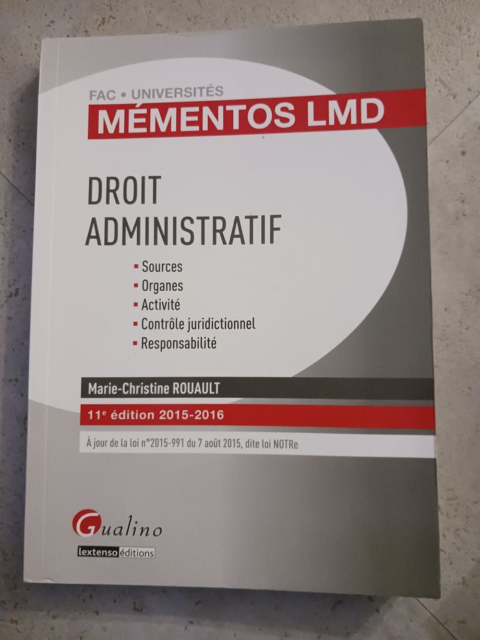 livre droit administratif 11e éditions Gualino