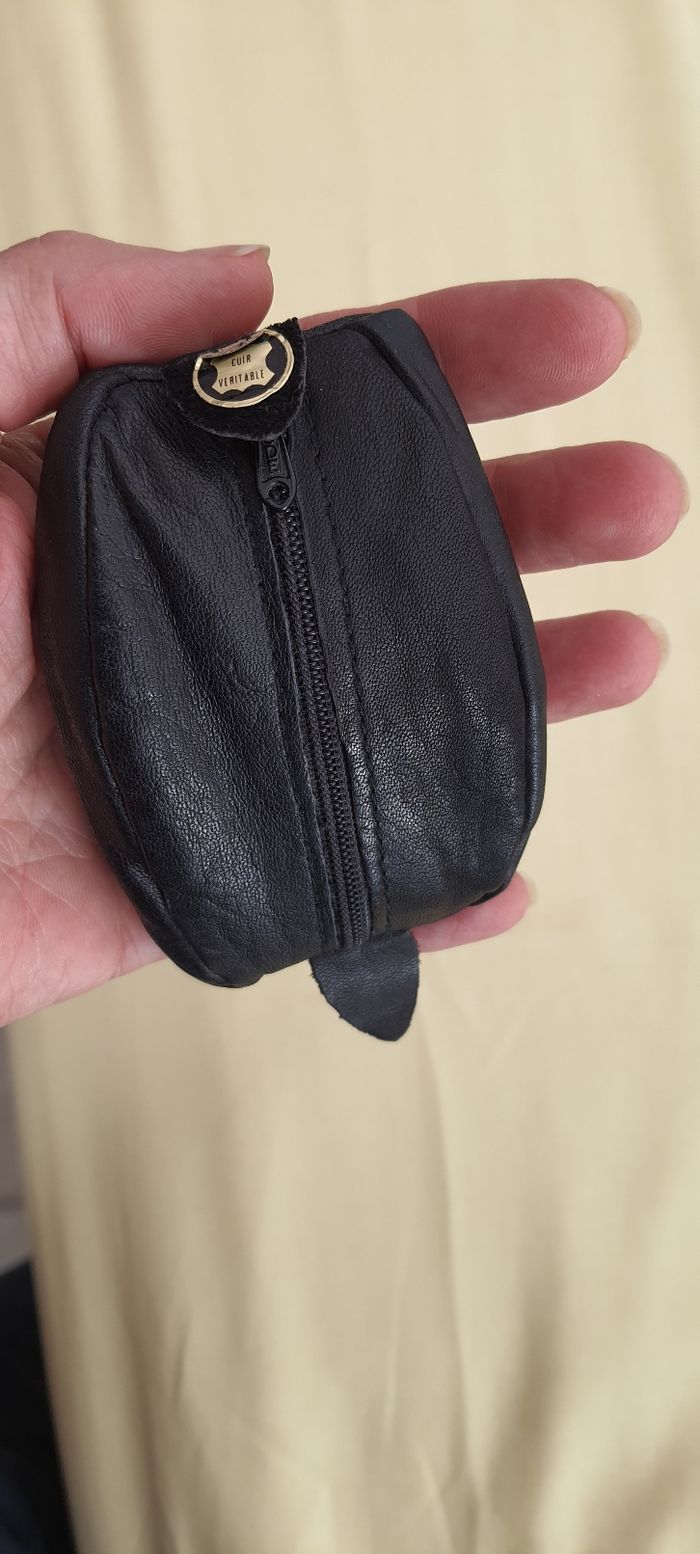 Porte monnaie en cuir souple