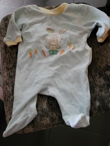 Pyjama velours kitchoun 1 mois