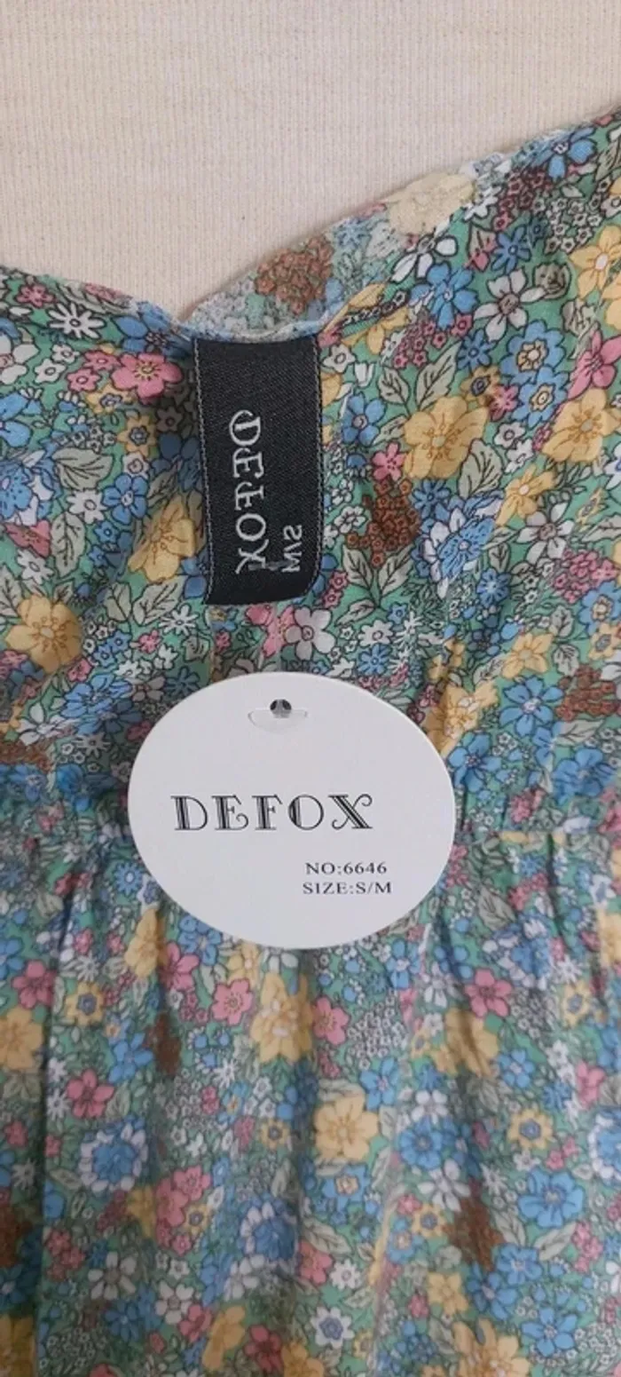 Robe fluide fleurie Defox, neuve, taille S/M - photo numéro 6