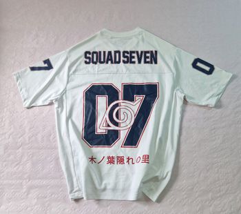 Tee-shirt  , homme , coupe large  , style football américain  , Naruto  , taille  S