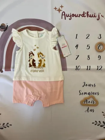 Combinaison été bébé fille - 6 mois / 67 cm - Orchestra Disney Baby (neuf avec étiquette)