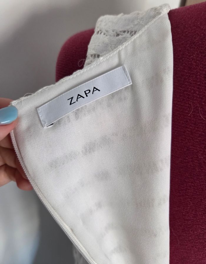 Robe blanche et crème - taille S - Zapa - photo numéro 4