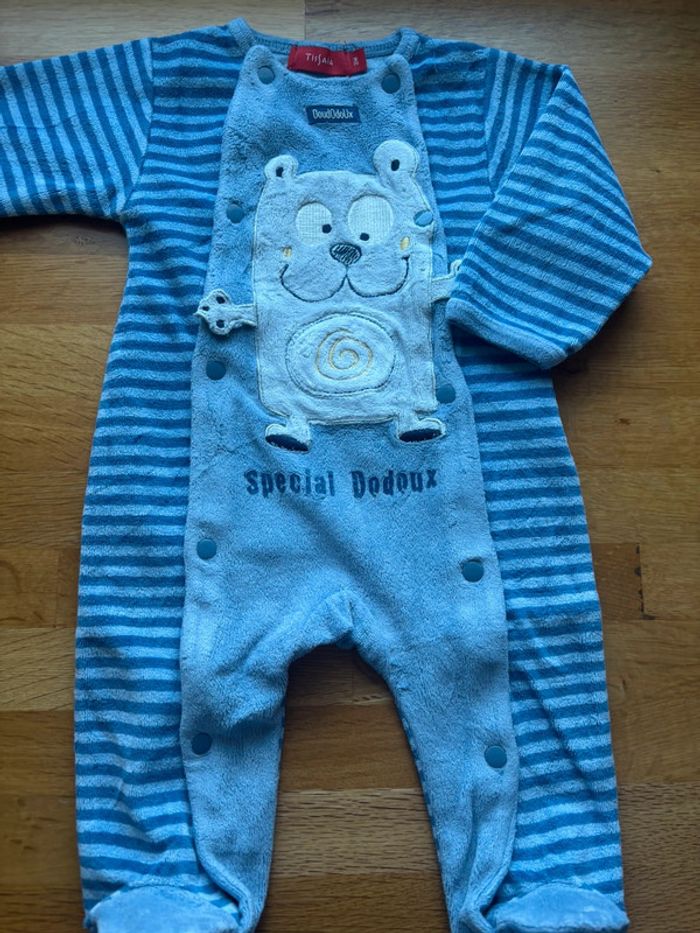 Pyjama velours Tissaia 3 mois garçon
