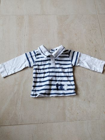 Tee-shirt marins, terre de marin, taille 3 mois