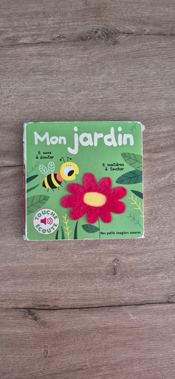 Livre imagier sonore à toucher : Mon jardin