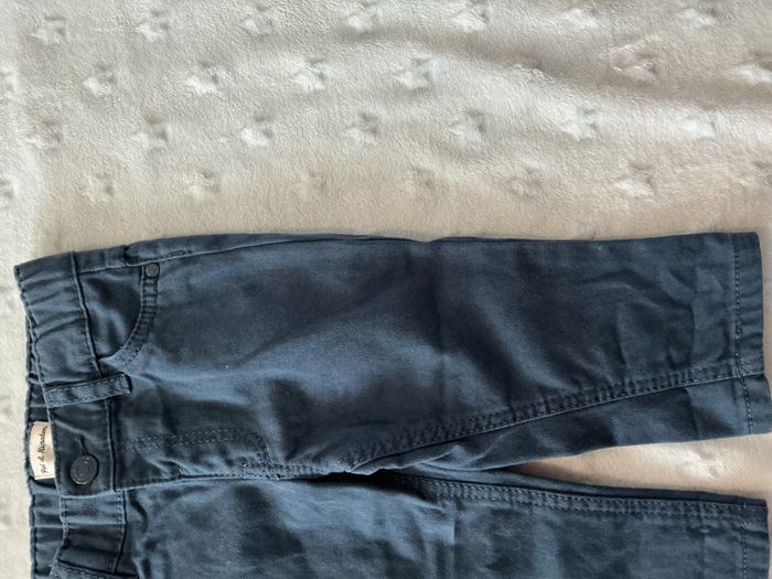 pantalon léger bleu pat et ripaton 6 mois taille réglable - photo numéro 5