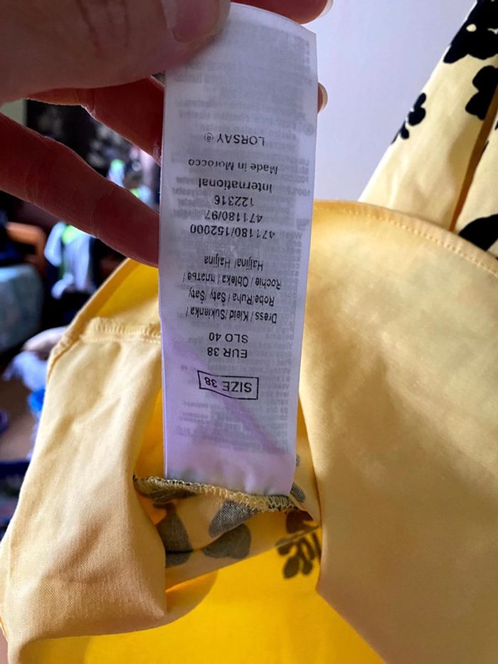 Robe jaune fleurie Orsay Taille 38 - photo numéro 3