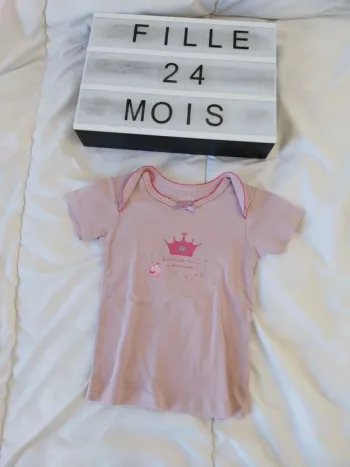 Tee-shirt manche courte fille 24 mois