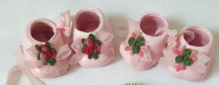6 Chaussons de danse & vide poche fleur en faïence décoration - photo numéro 7