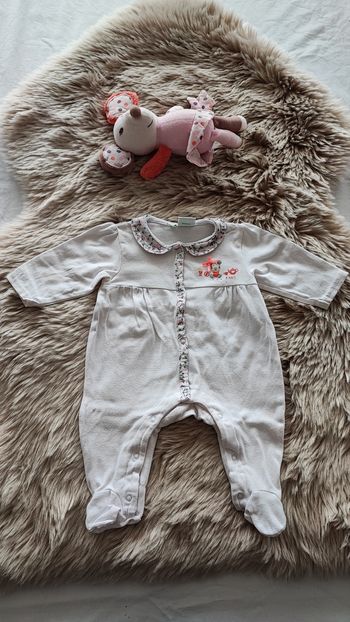 Pyjama blanc Minnie 1 mois