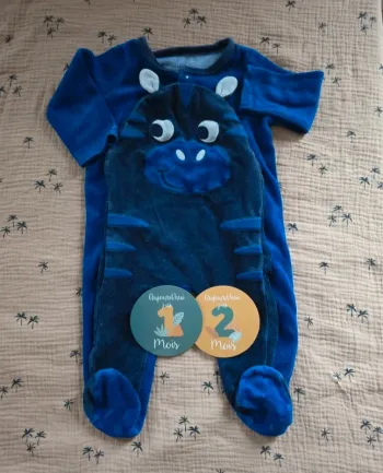 👶 Pyjama velours bébé garçon - DPAM - 12 mois