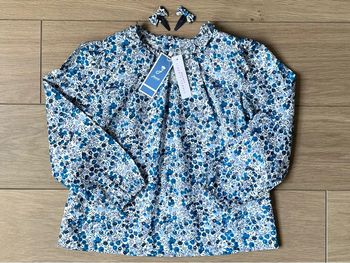 Blouse en Liberty Wiltshire bleu Jacadi T-6 ans