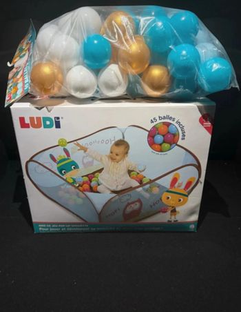 Lot de 2 jeux éveil - Ludi aire de jeux à balles + 60 balles