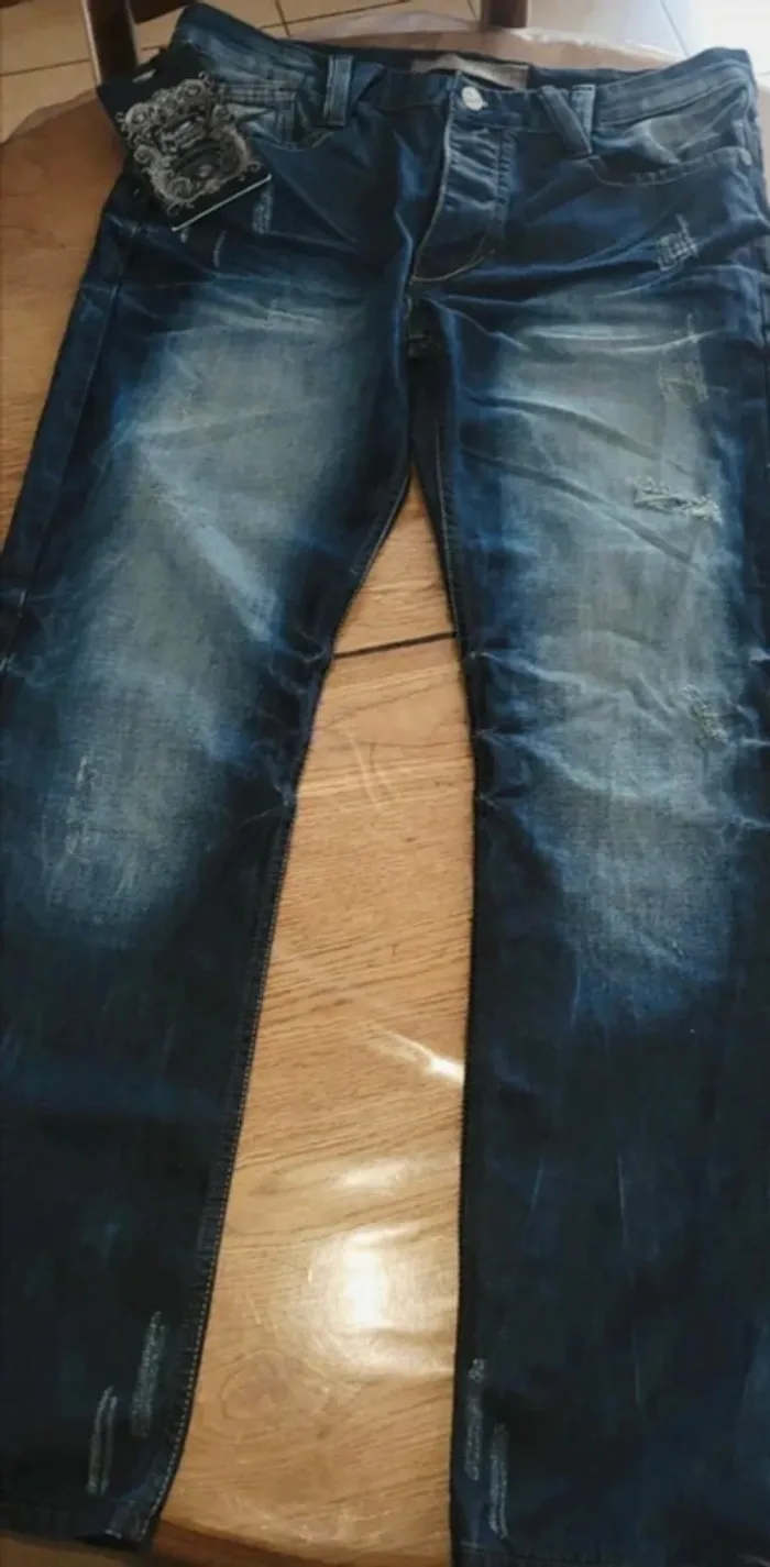 Jeans homme neuf Justing effet usé