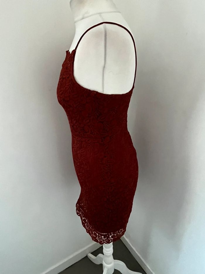 Robe en dentelle terra cota mango S - photo numéro 4