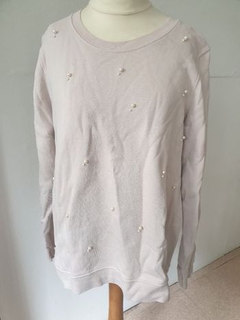 Pull rose pale et perles