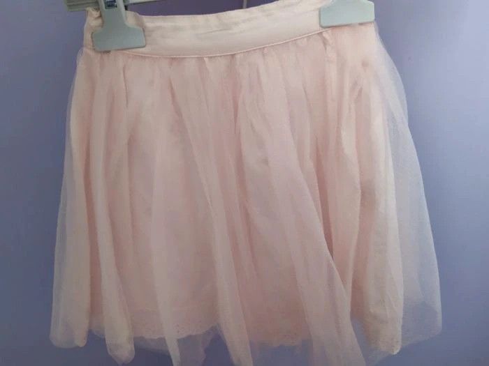 Jupe tulle et dentelle rose pâle en 2 ans - photo numéro 2