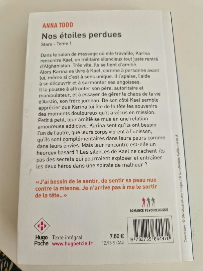 Livre Stars ,tome 1 : nos étoiles perdues d'Anna Todd - photo numéro 2