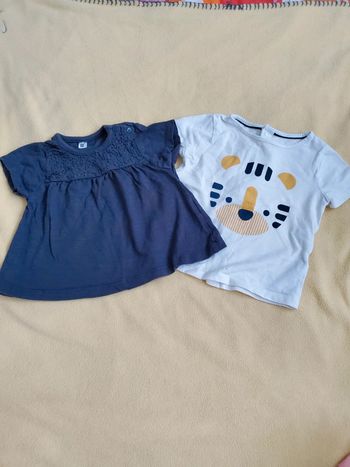 Lot 2 t-shirts 6 mois