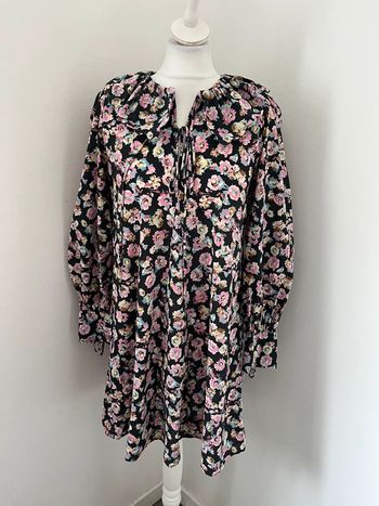 Robe noire à fleurs H&M XS