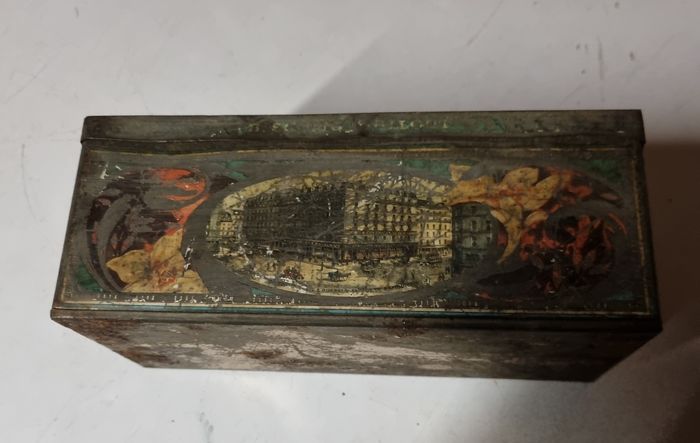 ancienne boite biscuits Guillout Paris tôle lithographiée vers 1900 - photo numéro 6