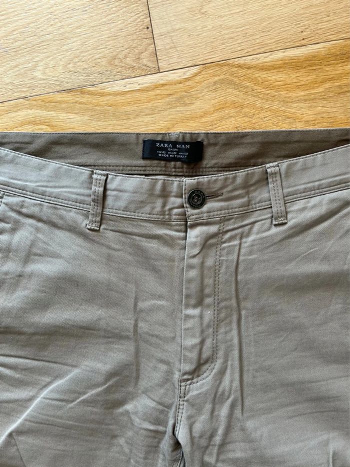 👖 Pantalon chino Zara gris kaki – Taille 42 – Porté une seule fois - photo numéro 4