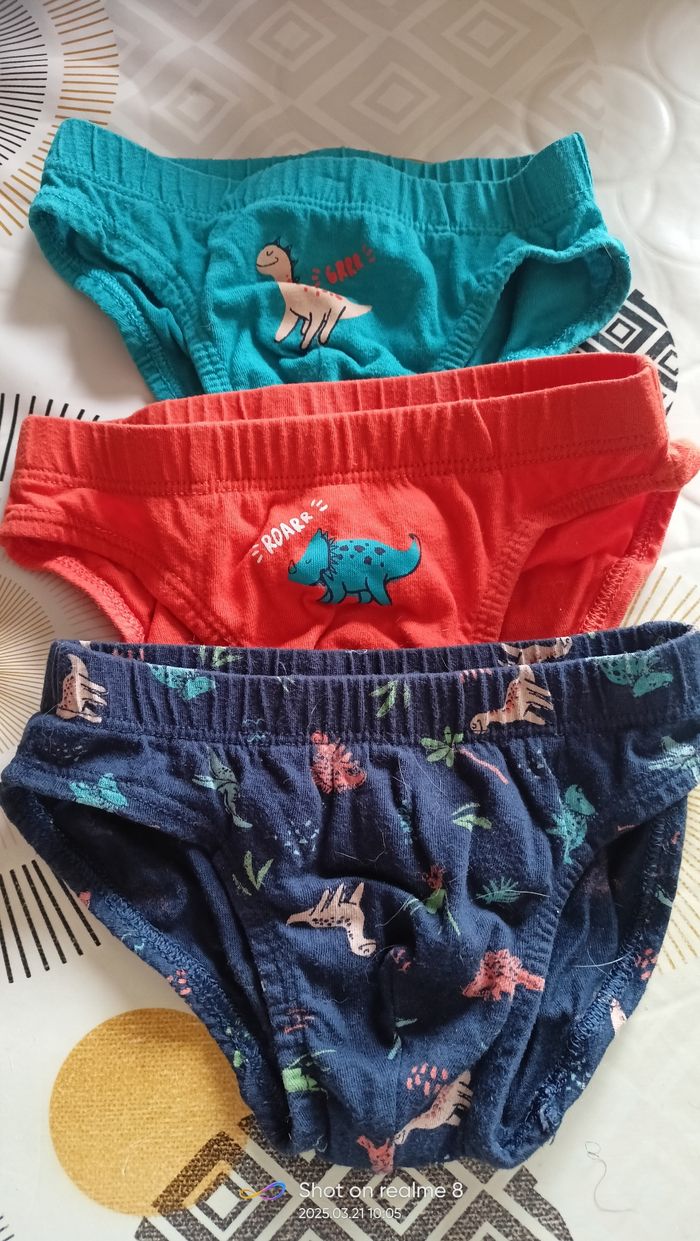 Lot slips dinosaure 2-3 ans