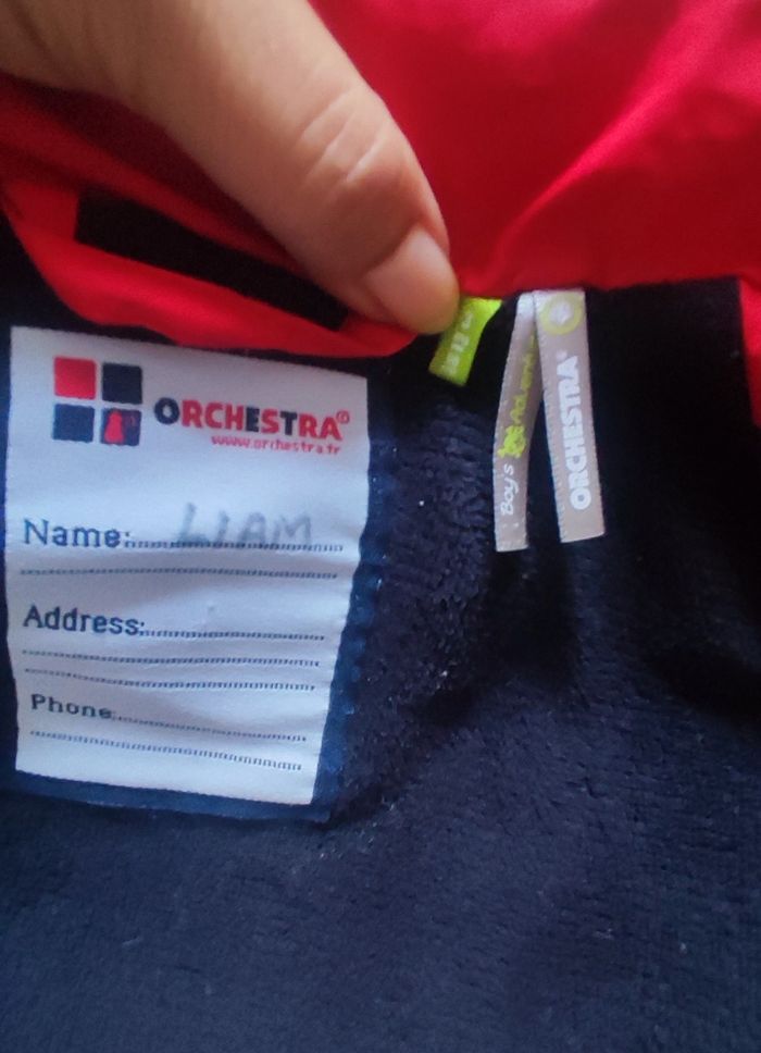 Veste doudoune rouge d'hiver  enfant 3 ans ORCHESTRA - photo numéro 5