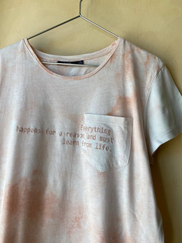 T-shirt tie and dye saumon Kiabi M - photo numéro 4