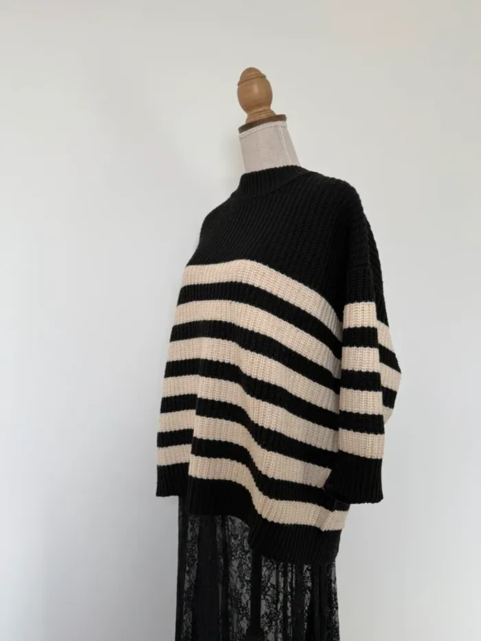 Pull rayé rayures Zara maille S vest sweat camisa blusa Maglia camicia sweater maglione suéter trui
