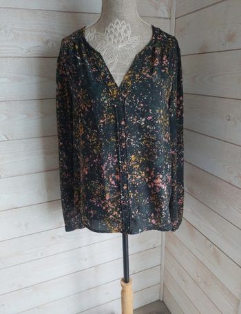 Blouse verte  imprimée
