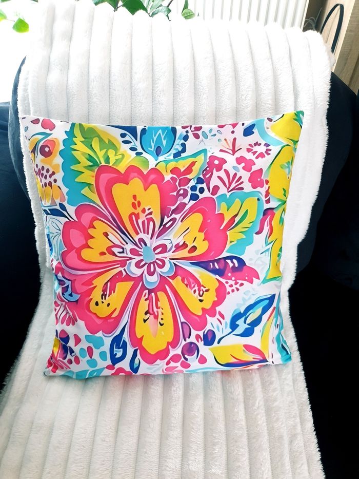 Housses coussin 45x45 (x2) bohème coloré – canapé salon - photo numéro 2