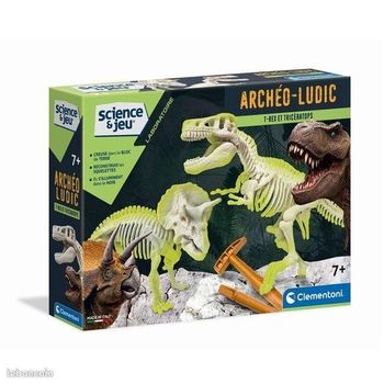 Coffret Archeo Ludic Trex et Triceratops Clementoni NEUF