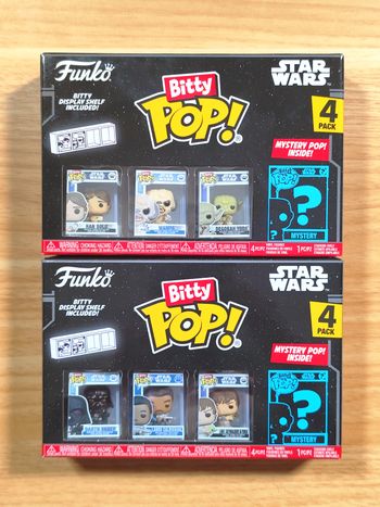Lot 2 Boîtes Bitty Pop! Star Wars - 8 Figurines (Han Solo, Darth Vader...)
