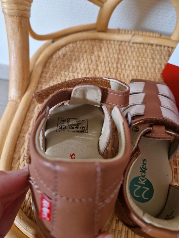 Sandales kickers kick flo camel pointure 22 - photo numéro 7