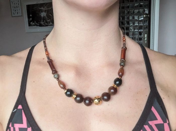 Collier a perles style ethnique