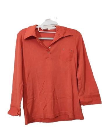 Chemise In extenso orange col en V Taille 42/44 manches 3/4