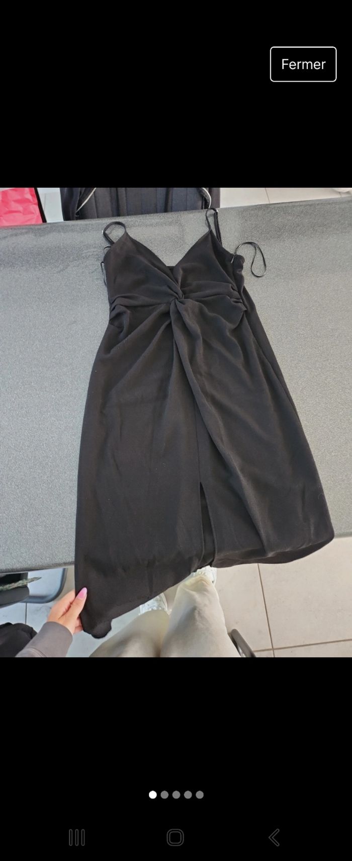 Robe noir Mango