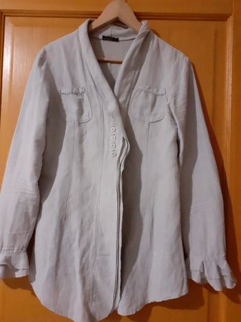 Magnifique tunique en lin grise